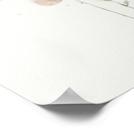 Flower Heart Modern Art Poster (Hoek)