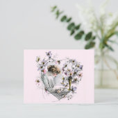 Flower Heart Valentijn Feestdagenkaart (Staand voorkant)