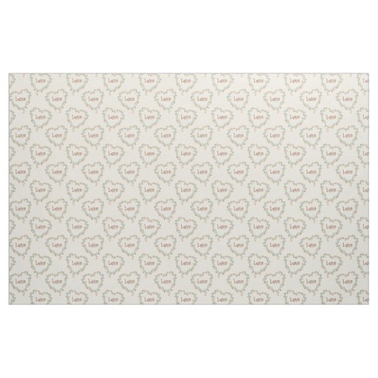 Flower Hearts Love Fabric Stof (Yard (91,4 cm))