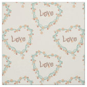 Flower Hearts Love Fabric Stof (Swatch)