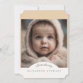  Flower Herfst 2 Fotogeboorteaankondiging Kaart (Achterkant)