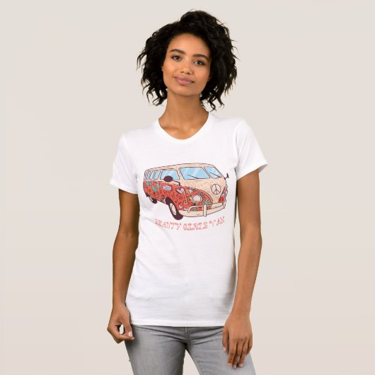 Flower Hippie Van T-shirt (Voorkant volledig)