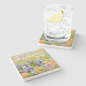 Flower Home Decor met Reisofferte Stenen Onderzetter (Zijkant)