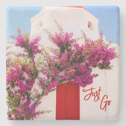 Flower Home Decor met Reisofferte Stenen Onderzetter (Voorkant)