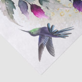 Flower Hummingbird Waterverf Tissuepapier (Detail)