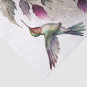 Flower Hummingbird Waterverf Tissuepapier (Detail)