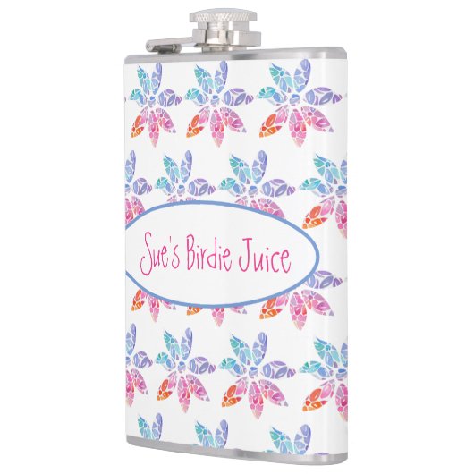 Flower Icon Flask Heupfles (Links)
