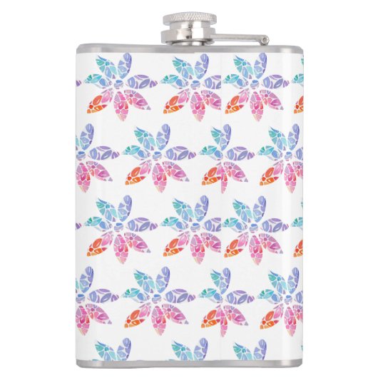 Flower Icon Flask Heupfles (Achterkant)
