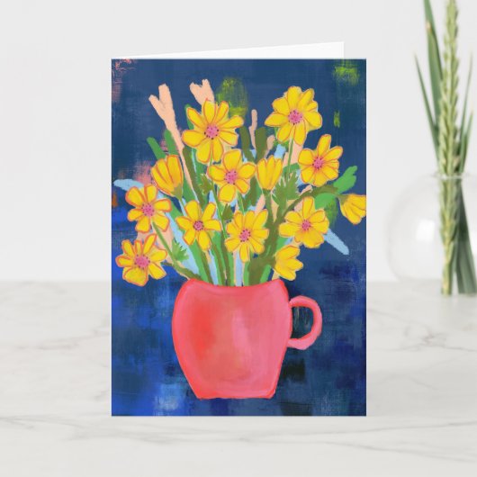 Flower Impression Feestdagen Kaart (Voorkant)