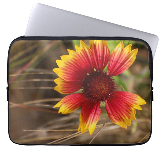 Flower in the Wind Laptop Sleeve (Voorkant)