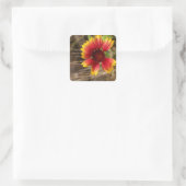 Flower in the Wind Vierkante Sticker (Tas)