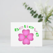 Flower Inspirerend Believe Briefkaart (Staand voorkant)