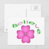 Flower Inspirerend Believe Briefkaart (Voorkant / Achterkant)