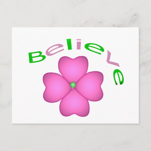 Flower Inspirerend Believe Briefkaart (Voorkant)