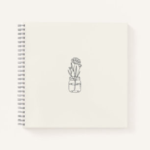 Flower Jar Beige Notitieboek