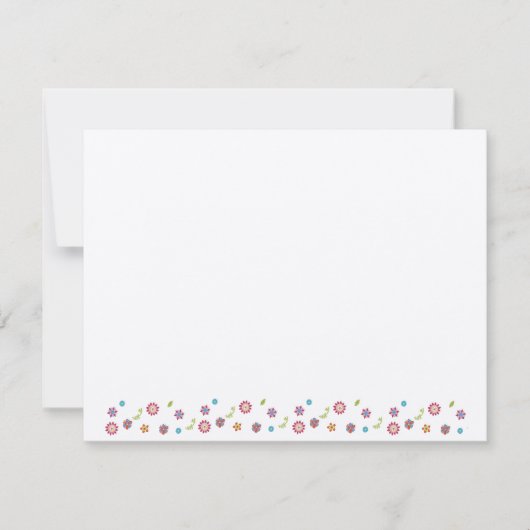 Flower Jewish Star van David Bat Mitzvah Dank je Bedankkaart (Voorkant)