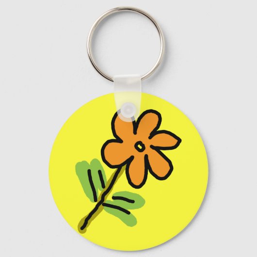 Flower - Kinder schilderij Sleutelhanger (Voorkant)
