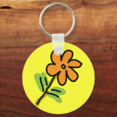 Flower - Kinder schilderij Sleutelhanger (Voorkant)