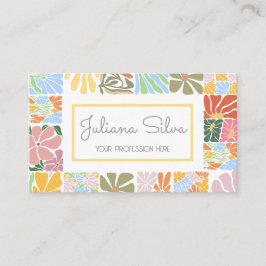 Flower Kleurrijke Retro Visitekaartje