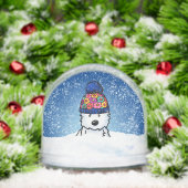 Flower Knit Hat Westie Sneeuwbol (Kerstmis)