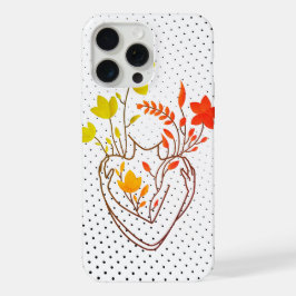 Flower Lady - Black Retro Edition iPhone 15 Pro Max Case