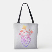 Flower Lady - kleurrijk gezegende mix-editie Tote Bag (Achterkant)