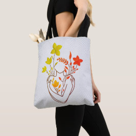 Flower Lady - kleurrijk gezegende mix-editie Tote Bag