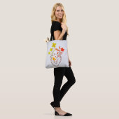 Flower Lady - kleurrijk gezegende mix-editie Tote Bag (Op model)
