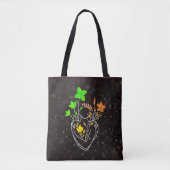 Flower Lady - Kleurrijke Day Dark Mix Edition Tote Bag (Voorkant)