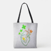 Flower Lady - Kleurrijke Day Dark Mix Edition Tote Bag (Achterkant)