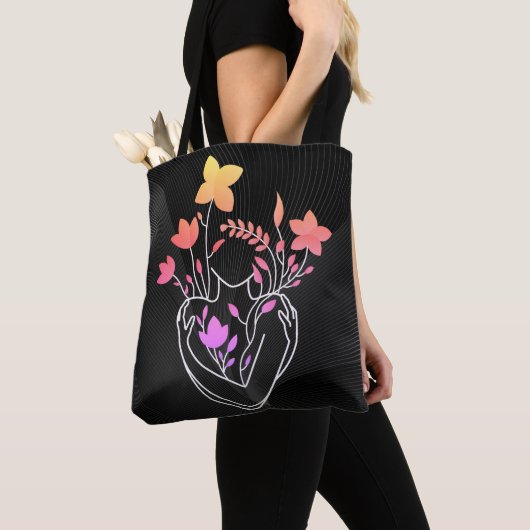 Flower Lady - Kleurrijke Mix Edition Tote Bag (Dichtbij)