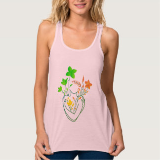 Flower Lady - Retro Green Edition Crossbody Bag Tanktop