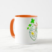 Flower Lady - Retro Oranje Edition Mok (Voorkant links)