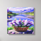 Flower Landscape Digitale Kunst Canvas Afdruk (Voorkant)