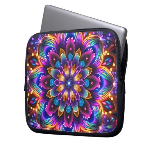 Flower Laptop Sleeve (Voorkant Links)