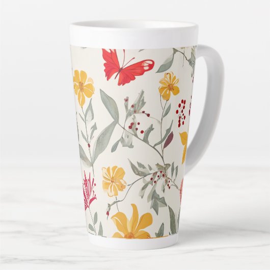 Flower Large Latte Mok (Rechterhoek)