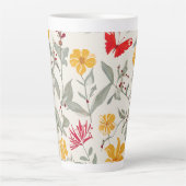 Flower Large Latte Mok (Voorkant)