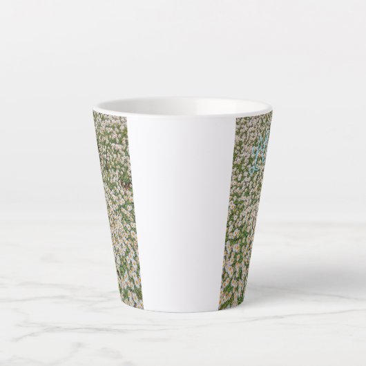 flower　 latte mok (Voorkant)