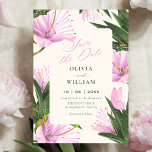 Flower leaves elegant wedding save the date<br><div class="desc">Flower leaves elegant</div>