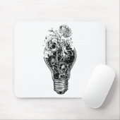 Flower Light Bulb of Power Tree Peace voor hippies Muismat (Met muis)