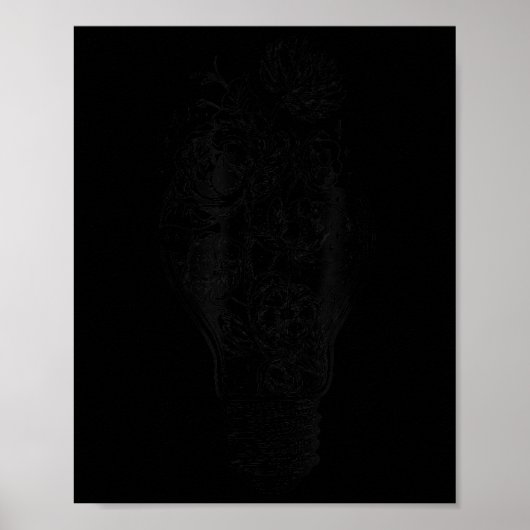 Flower Light Bulb of Power Tree Peace voor hippies Poster (Voorkant)