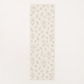 Flower Line Drawing Mindful Minimalist Yogamat (Voorkant)
