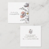 Flower Logo Handmade By  Vierkante Visitekaartje (Voorkant / Achterkant)