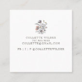 Flower Logo Handmade By  Vierkante Visitekaartje (Achterkant)