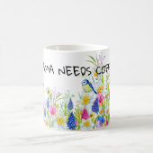 Flower Lover Koffiedrinker, Mama heeft koffie nodi Koffiemok (Center)