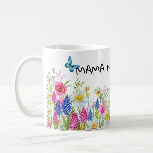 Flower Lover Koffiedrinker, Mama heeft koffie nodi Koffiemok (Links)