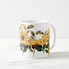 Flower Lover Koffiedrinker, Yellow Daisy Koffiemok