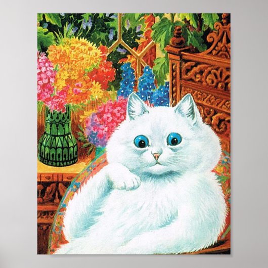 Flower Lovers Cat, Louis Wain Poster (Voorkant)