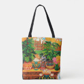 Flower Lovers Cat, Louis Wain Tote Bag (Achterkant)
