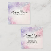 *~* Flower Macro Foto Elegant Pink Lavender Vierkante Visitekaartje (Voorkant / Achterkant)